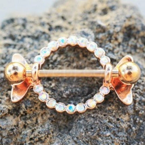 Rose Gold Jeweled Sweat Candy Nipple Shield