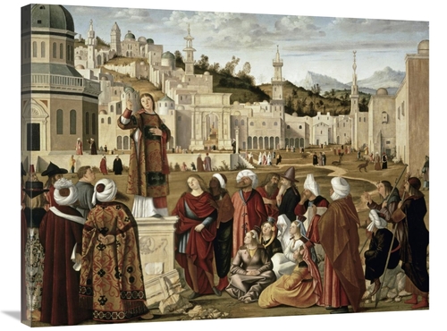 Global Gallery GCS-281832-36-142 36 in. St. Stephen Preaching at Jerus