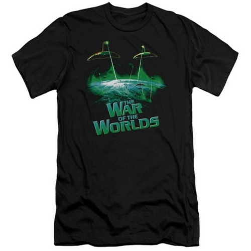 Trevco War Worlds-Global Attack Short Sleeve Adult 30-1 Tee, Black