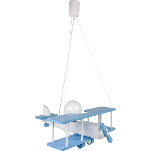 Hanging lamp Plane large blue and white