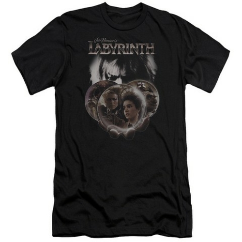Trevco Labyrinth-Globes Short Sleeve Adult 30-1 Tee- Black - XL