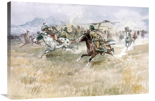 Global Gallery GCS-279974-36-142 36 in. Indian Ambush Art Print - Char