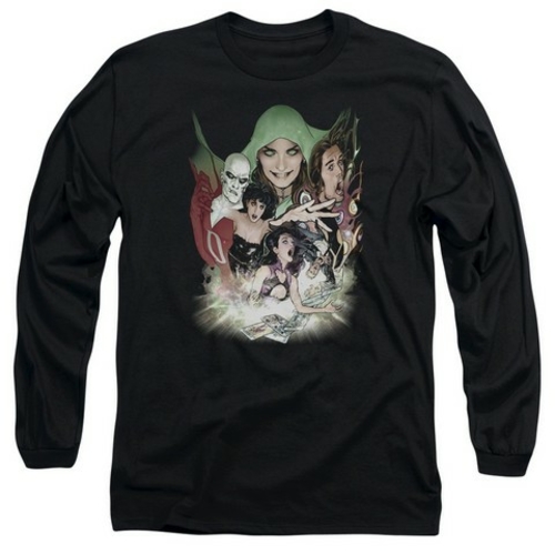 Trevco Dcr-Justice League Dark - Long Sleeve Adult 18-1 Tee - Black- L