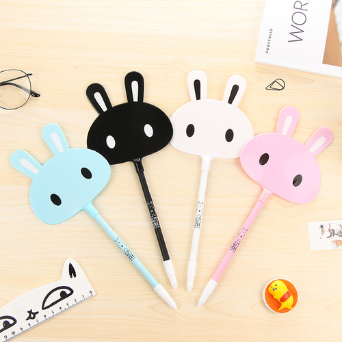 2 Pcs Creative Gel Pens cartoon rabbit black Ink