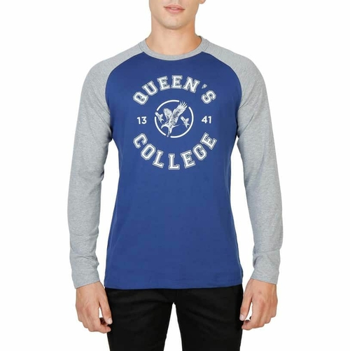 Blue Oxford University QUEENS-RAGLAN-ML-NAVY-GREY