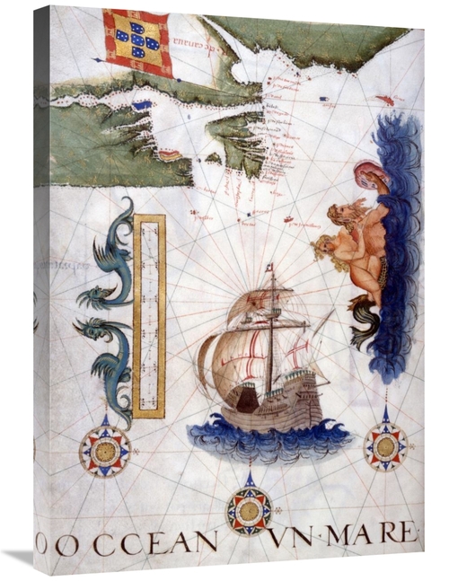 Global Gallery GCS-278260-30-142 30 in. Portolan Atlas Illumination Ar