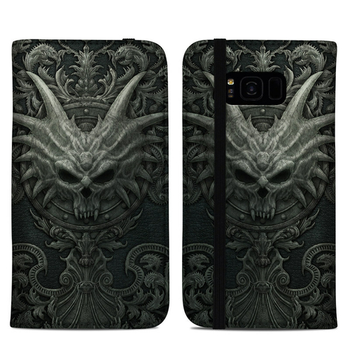 DecalGirl SGS8PFC-BLKBOOK Samsung Galaxy S8 Plus Folio Case - Black Bo