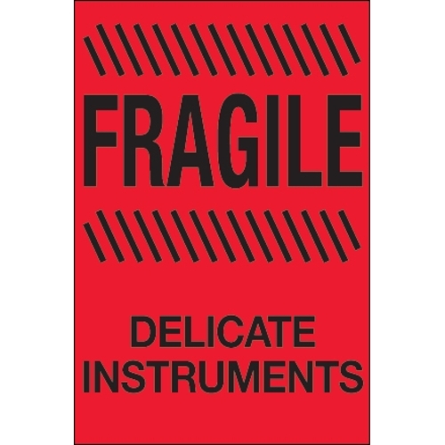 Tape Logic DL1189 4 x 6 in. - Fragile - Delicate Instruments Fluoresce