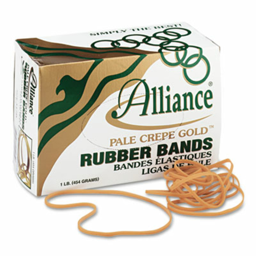 Alliance 21405 Pale Crepe Gold Rubber Bands- Size 117B- 7 x 1/8- 1lb B