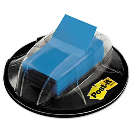 Sticky note Flags 680HVBE Flags in Desk Grip Dispenser  1 x 1 .75  Blu