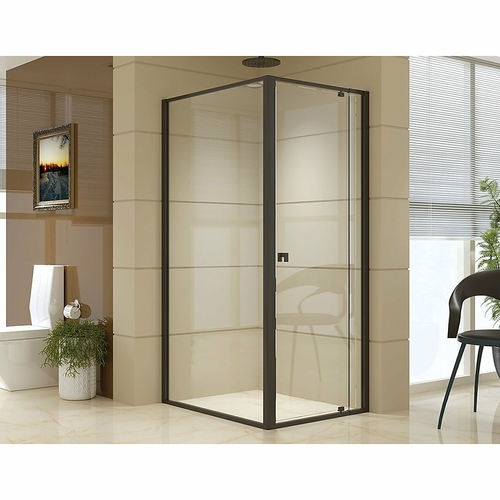 Front: (74~82) x 195cm Adjustable Semi Frameless Shower Screen in