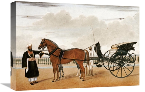 Global Gallery GCS-267638-22-142 22 in. A Nawab Standing by His Horse 