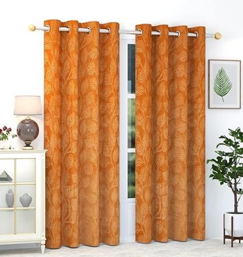 Velvet Curtains Emboz Panels for Home and Office DecorEyelet Grommet