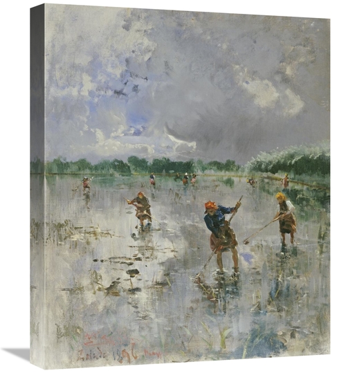 Global Gallery GCS-266838-22-142 22 in. Women Working in Rice Fields A