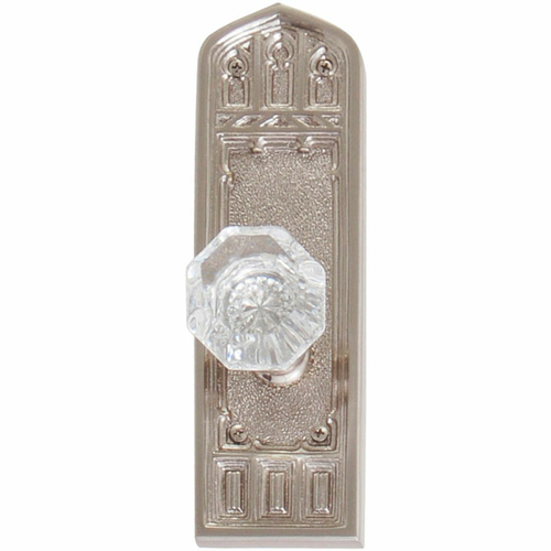 Brass Accents D04-K582D-LFT-613VB Interior Door Plate Double Dummy Set