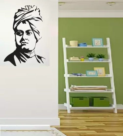 58 Cm Ss Wami Vivekanand Face Decal Self Adhesive Sticker (Pack Of 1)