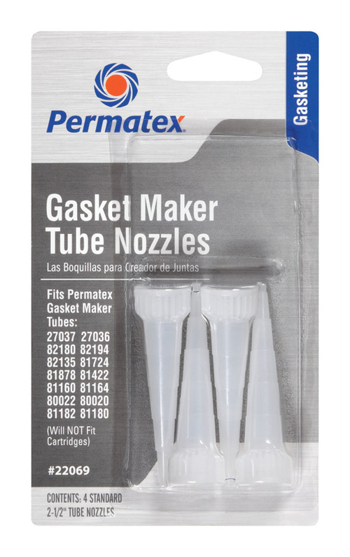 Permatex 8008862 Type-1 Gasket Maker Nozzle, Clear - Pack of 4