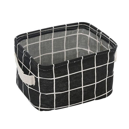 15*20CM Folable Cloth Desk Storage Basket Box