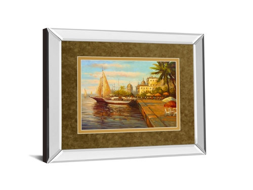Classy Art DM5127MF 34 x 40 in. Santo Domingo Harbor by Bulo Mirror Fr