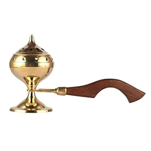 Home Purifying Pure Brass Sambrani Stand Loban Burner Dhooni