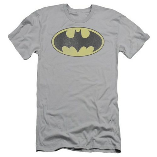 Trevco Dc-Retro Bat Logo Distressed - Short Sleeve Adult 30-1 Tee - Si