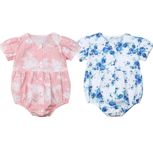 Infant Baby Girls Bodysuits Clothes Floral Short