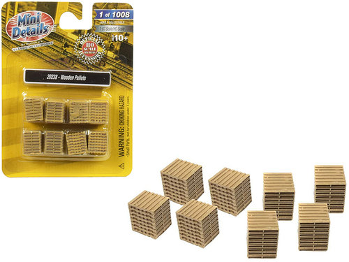 Wooden Pallets 8 piece Accessory Set 1/87 (HO) Scale by Classic Metal