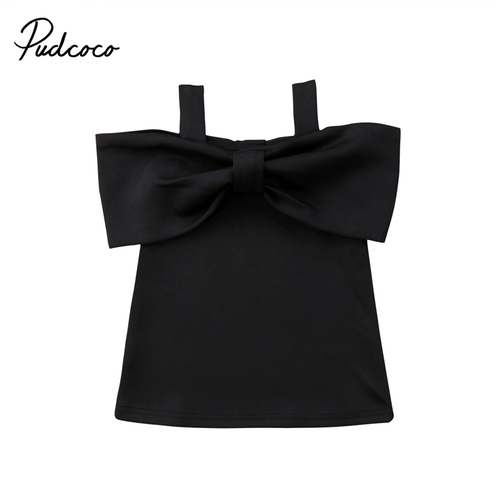 1 6Y Cute Baby Girl Off shoulder Bowknot Princess