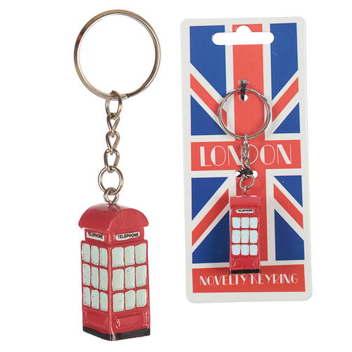 Fun Novelty London Telephone Bus Keyring