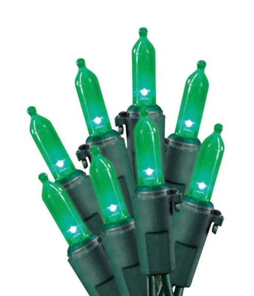 Celebrations 40835-71 50 Green LED Traditional Mini Light Set