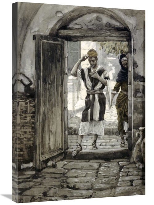 30 in. When Ye Come Into a House Salute It Art Print - James Tissot