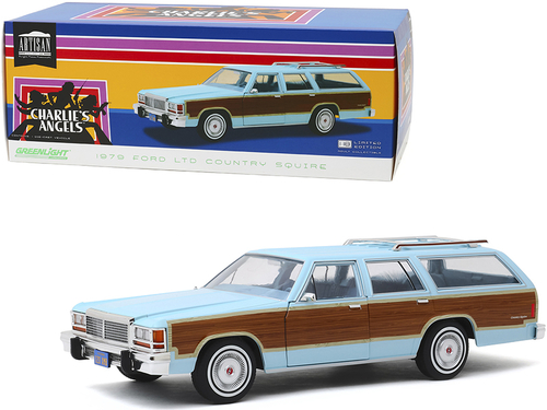 1979 Ford LTD Country Squire Light Blue with Wood Grain Paneling
