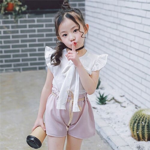 3PCS Toddler Kids Baby Girls Chiffon Shirt