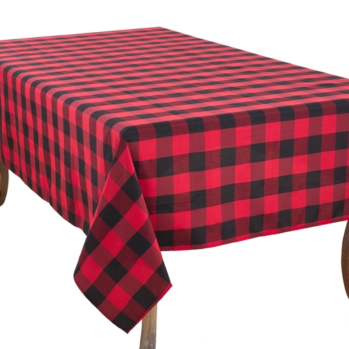SARO 5026.R70140B 70 x 140 in. Rectangle Buffalo Plaid Design Cotton B