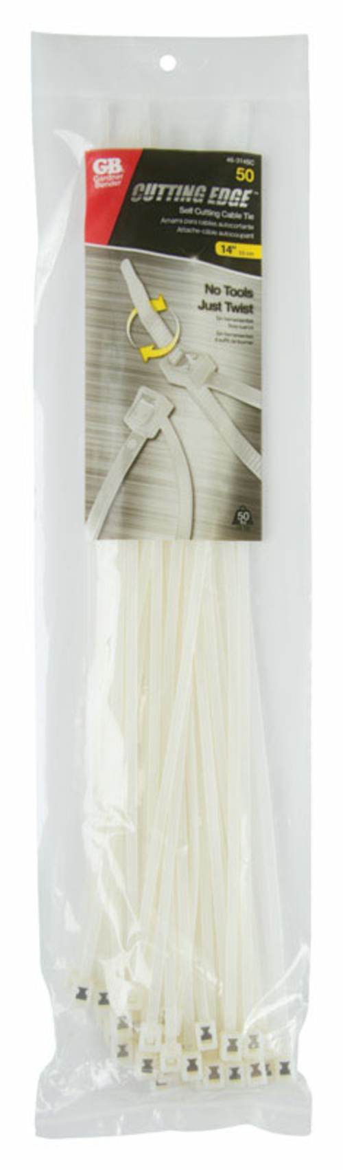 Power Products 3556982 14 in. Self-cutting Natural Cable Tie - 