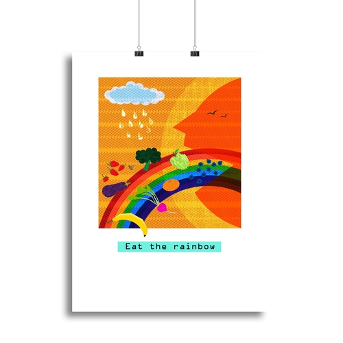 Eat the rainbow Canvas Print or Poster