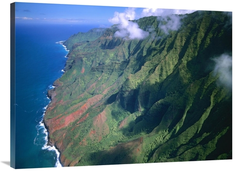 Global Gallery GCS-396524-3040-142 30 x 40 in. Rugged Cliffs Along Na 