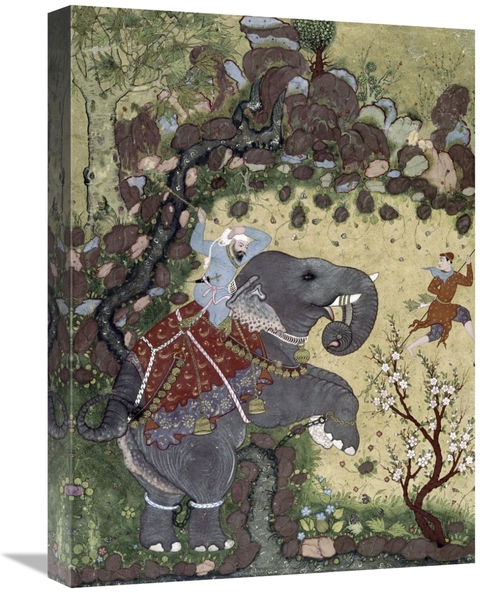 Global Gallery GCS-281137-22-142 22 in. Subduing an Enraged Elephant A