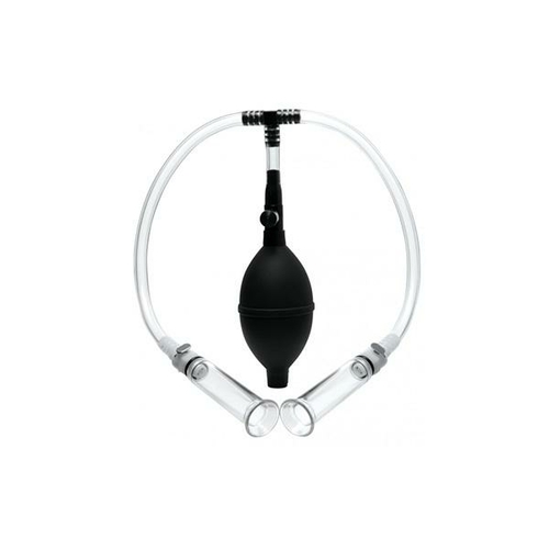 Nipple Pumping System With Dual Cylinders Clear