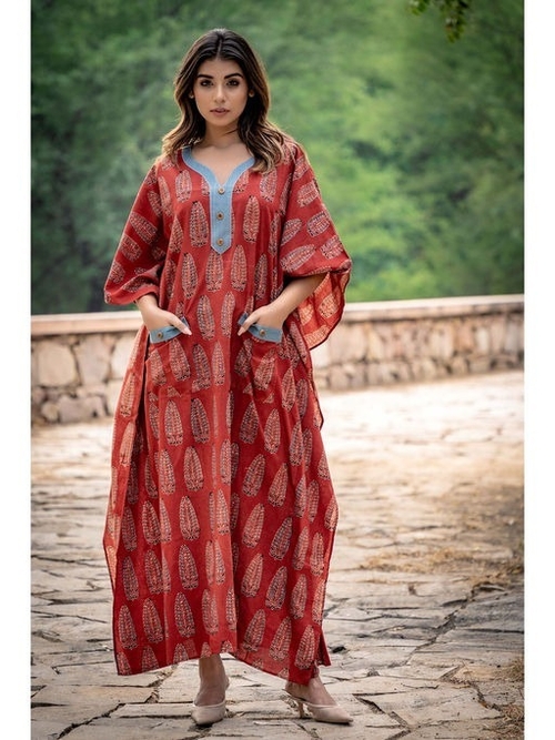 Ajrakh Block Printed Kaftan