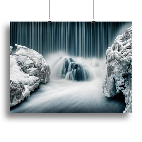 Icy Falls Canvas Print or Poster