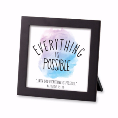 Lighthouse Christian Products 184303 Framed Art-Everything is Possible