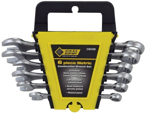 Steel Grip 2264398 6 Piece MM Combination Wrench Set