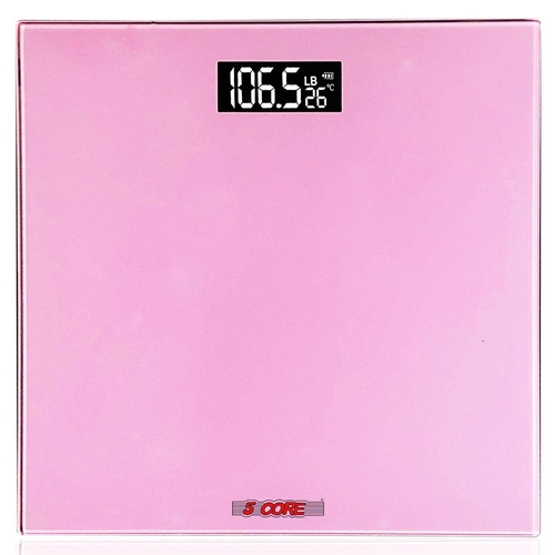 5 Core Rechargeable Digital Scale for Body Weight; Precision Bathroom