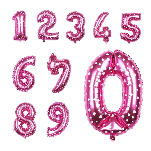 32 inch pink blue Number foil Balloons Digit