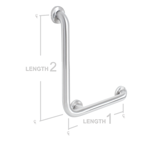 AJW UG120-K1632L 16 X 32 In. Exposed Flange- 1.25 In. Diameter Grab Ba