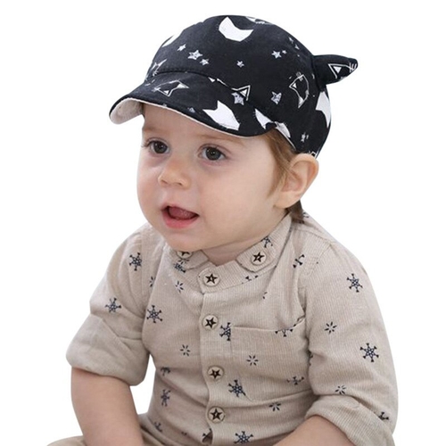 Children Kids Baby Hat Cartoon Print Spring Summer