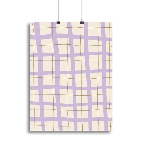 Lilac Grid Canvas Print or Poster