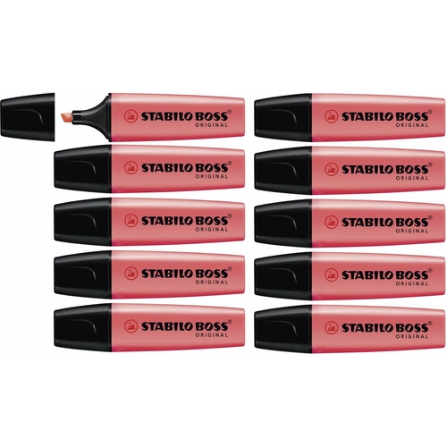 Fluorescent Marker Stabilo Boss Red 10 Pieces