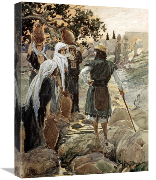 Global Gallery GCS-280503-22-142 22 in. Saul Questions the Young Maide